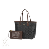 Coach | City Tote Signature Canvas Black Bag – Brown – product image 2