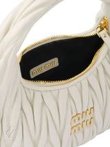 Miu Miu | Wander Shoulder Matelassé Nappa Leather Bag – White – product image 3