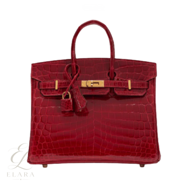Hermès | Birkin 30 Made From Shiny Niloticus Crocodile Leather Deep Bag – Red
