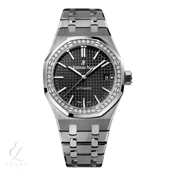 Audemars Piguet | Selfwinding Stainless Steel Diamond Bezel Black Dial Watch