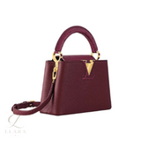Louis Vuitton | Capucines East-West Mini Crinkled Grenat Red Leather Gold-Toned Hardware Bag – product image 3