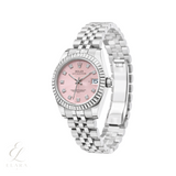 Rolex | Datejust Pink Dial Fluted Bezel Jubilee Watch – product image 3