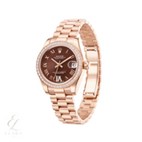 Rolex | Datejust Chocolate Roman Diamond Bezel Watch – product image 3
