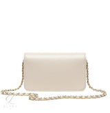 Chanel | Classic Quilted White Lambskin Leather Bag – product image 3