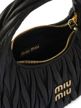 Miu Miu | Wander Shoulder Matelassé Nappa Leather Bag – Black – product image 2