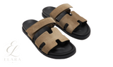 Hermès | Chypre Brown Suede Slides – product image 2