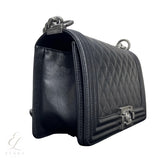 Chanel | Boy Black Quilted Caviar Leather Bag – product image 2