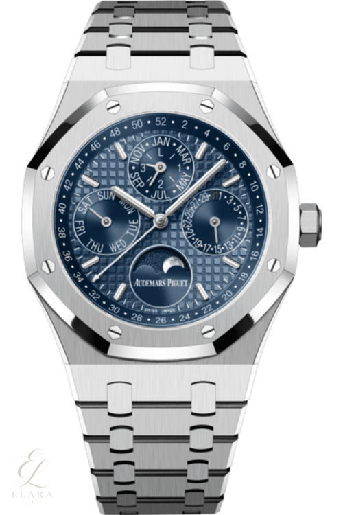 Audemars Piguet | Perpetual Calendar Silver Blue Dial Watch – product image 2