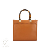 Fendi | Sunshine Small Tote Brown Calf Leather Bag – product image 3