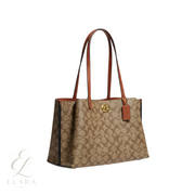 Coach | Willow Tote Signature Canvas Tan Rust Bag – product image 1