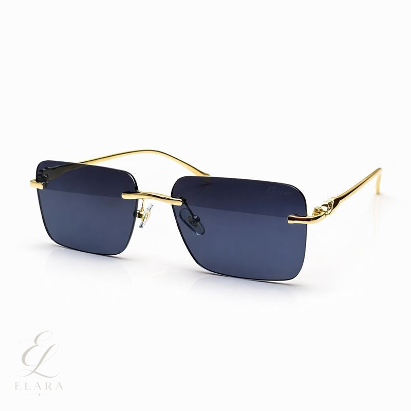 Cartier | Black Rimless Aviator Sunglasses – product image 1