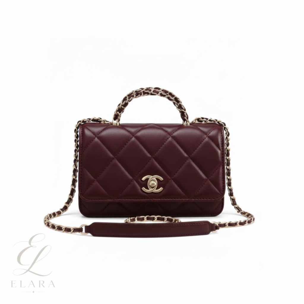 Chanel | Mini Top Handle Shoulder Leather Bag – product image 1