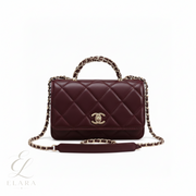 Chanel | Mini Top Handle Shoulder Leather Bag – product image 1