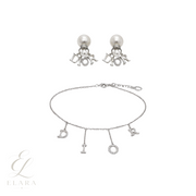 Dior | Letter Charm Necklace Silver – product image 1