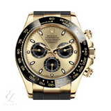 Rolex | Gold Champagne Black Dial Watch – product image 3