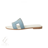 Hermès | Oran Slides – Light Blue – product image 1