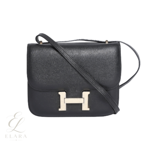 Hermès | Constance Mini 18 Shoulder Black Epsom Leather Gold-Plated "H" Clasp Closure Bag