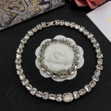 Dior | Solitaire Crystal Necklace And Bracelet Set Silver – product image 4