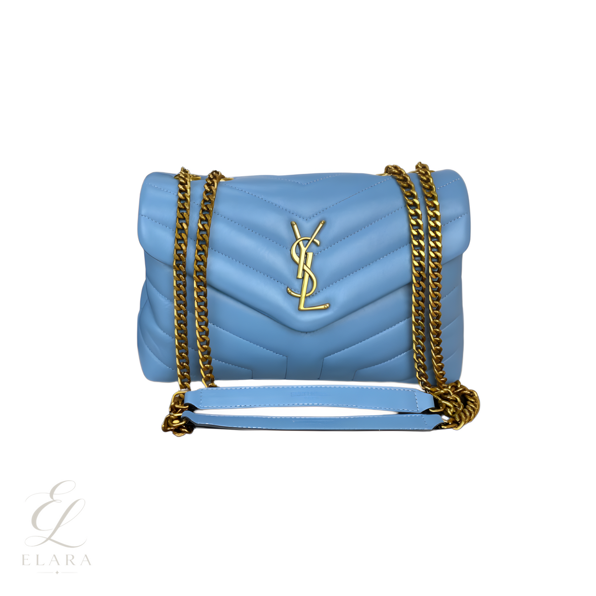 Saint Laurent | Loulou Matelassé Bleu Leather Bag – product image 1