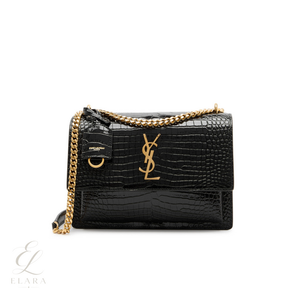 Saint Laurent | Sunset Crocodile Leather Shoulder Bag