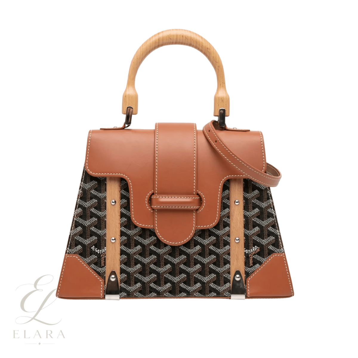 Goyard | Saïgon Structuré Mini Black Bag – Tan – product image 1
