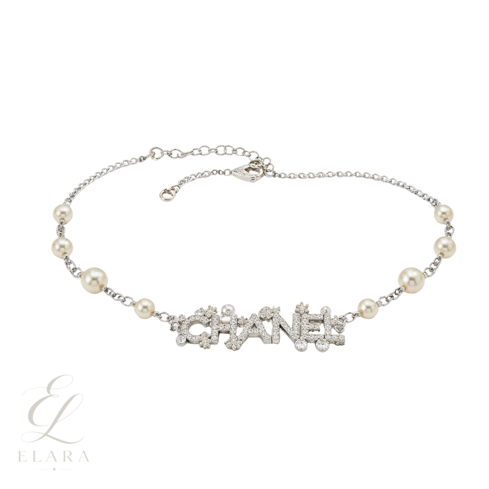 Chanel | Pearl Strand With Integrated Crystal-Encrusted Logo Jewelry – product image 1