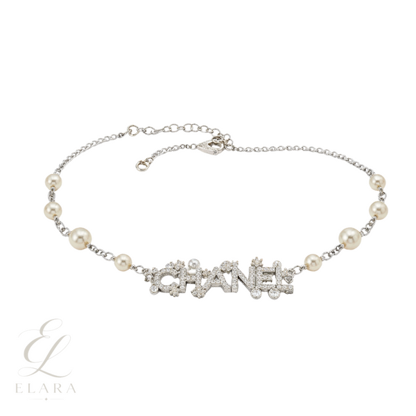 Chanel | Pearl Strand With Integrated Crystal-Encrusted Logo Jewelry