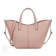 Polène | Cyme Mini Textured Pink Leather Bag – product image 1