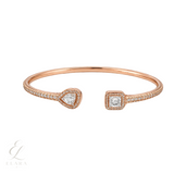 Messika | Pavé Bangle Ring Pink Gold Diamonds Jewelry – Rose Gold – product image 2