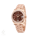 Rolex | Datejust Chocolate Roman Diamond Bezel Watch – product image 2
