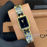 Chanel | Première Black Yellow Chain Leather Strap Watch – product image 4