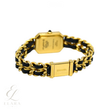 Chanel | Première Black Yellow Chain Leather Strap Watch – product image 3