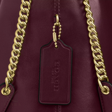 Coach | Quilted Leather Chain Bucket Red Gold-Tone Bag – Gold Tone – product image 3