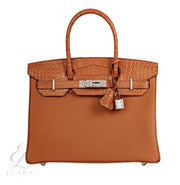 Hermès | Birkin Gold Togo Leather Crocodile Palladium Hardware Bag – product image 1
