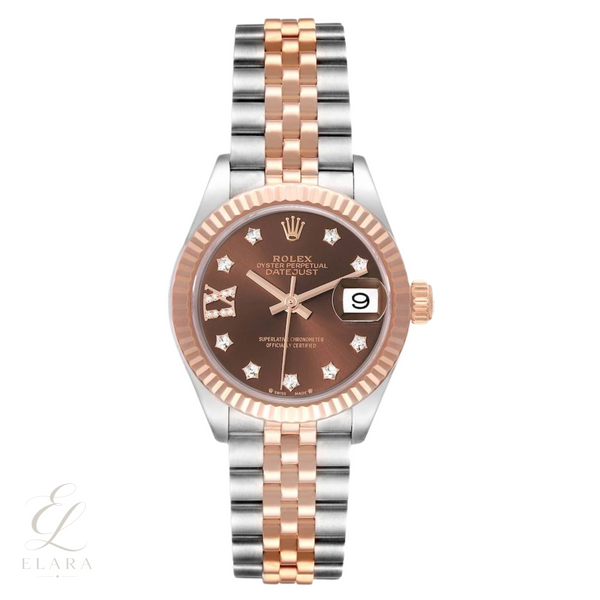 Rolex | Datejust 28 Chocolate Diamond Dial Watch