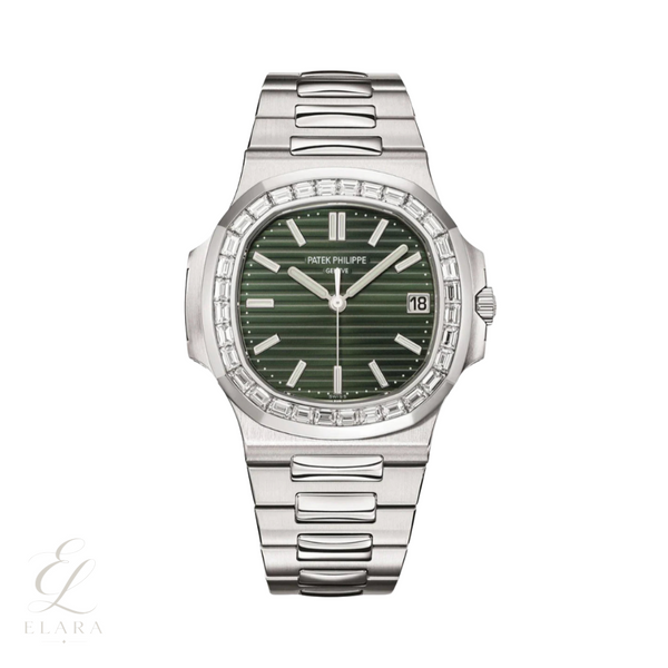 Patek Philippe | Nautilus Green Dial Silver Tone Watch