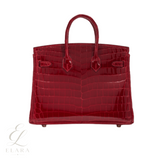 Hermès | Birkin 30 Made From Shiny Niloticus Crocodile Leather Deep Bag – Red – product image 2