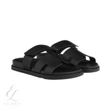 Hermès | Chypre Black Calfskin Slides – product image 2