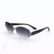 Cartier | Slim Black Aviator Sunglasses – product image 1