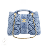 Chanel | Bow Blue Washed Denim Bag – product image 1