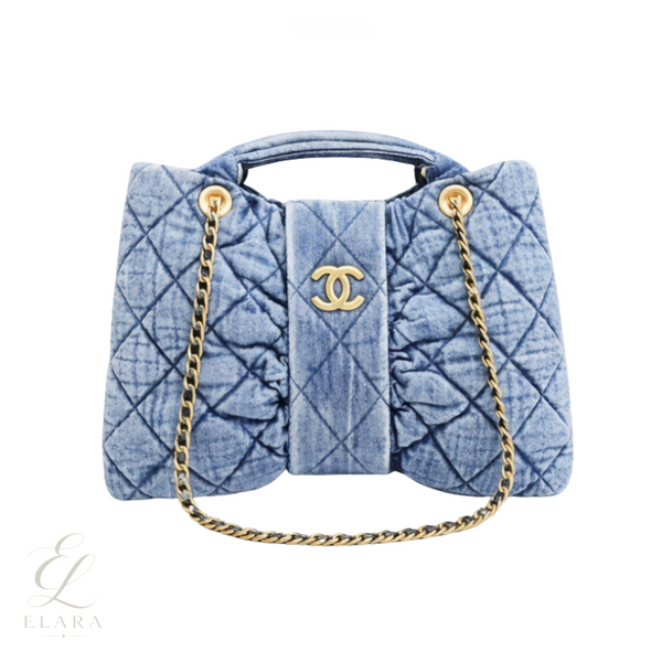 Chanel | Bow Blue Washed Denim Bag