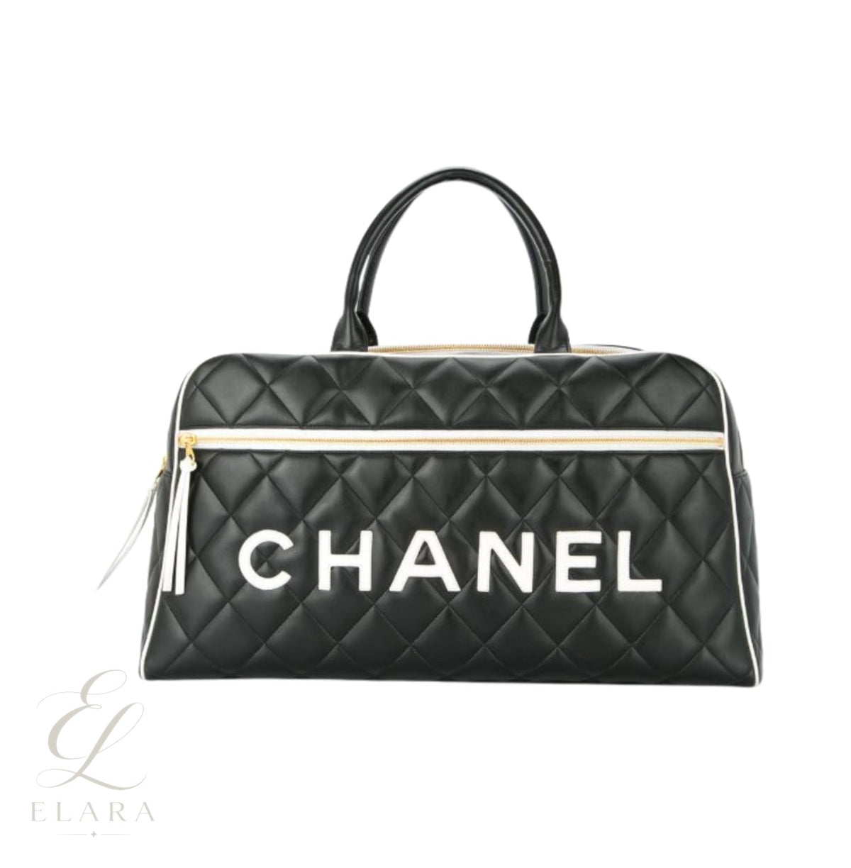 Chanel | Quilted Leather CC Logos Boston Hand Bag – Black – product image 1
