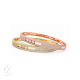 Messika | Move Uno Small Hoop White Yellow Gold Jewelry – product image 1
