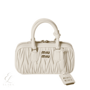 Miu Miu | Arcadie Matelassé Nappa Leather Mini Bag – White – product image 1