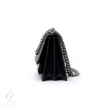 Saint Laurent | Sunset Medium Black Croc-Embossed Bag – product image 2