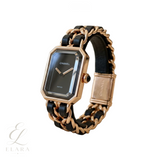 Chanel | Première Édition Rose Gold Black Leather Chain Watch – product image 2
