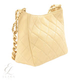 Chanel | Small Matelasse Hobo Light Yellow Lambskin Bag – product image 2