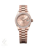 Rolex | Datejust 28 Rose Dial Diamond Bezel Watch – product image 1