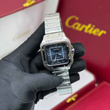 Cartier | Santos de Steel Blue Dial Watch – product image 4