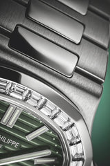 Patek Philippe | Nautilus Green Dial Silver Tone Watch – product image 5
